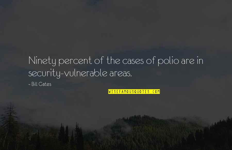 Destined To Meet Again Quotes By Bill Gates: Ninety percent of the cases of polio are