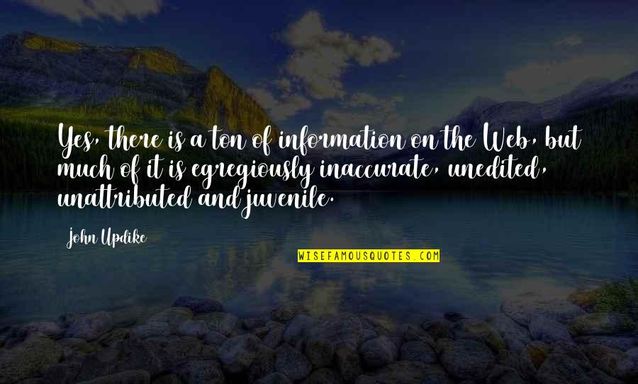 Destinos Jackson Quotes By John Updike: Yes, there is a ton of information on