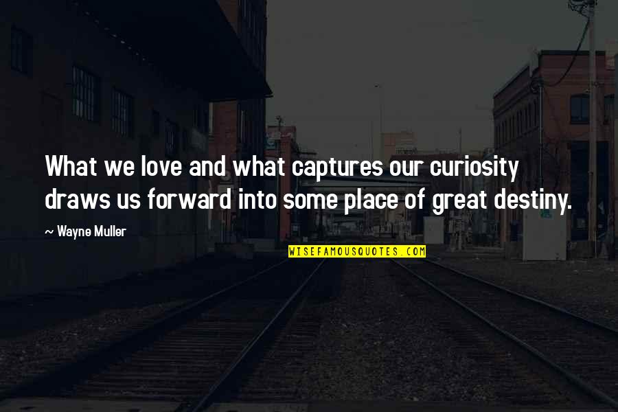 Destiny And Love Quotes By Wayne Muller: What we love and what captures our curiosity