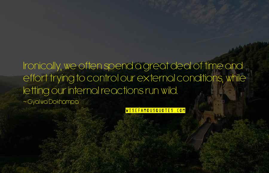 Destiny And Quotes By Gyalwa Dokhampa: Ironically, we often spend a great deal of Destiny And Quotes By Gyalwa Dokhampa: Ironically, we often spend a great deal of