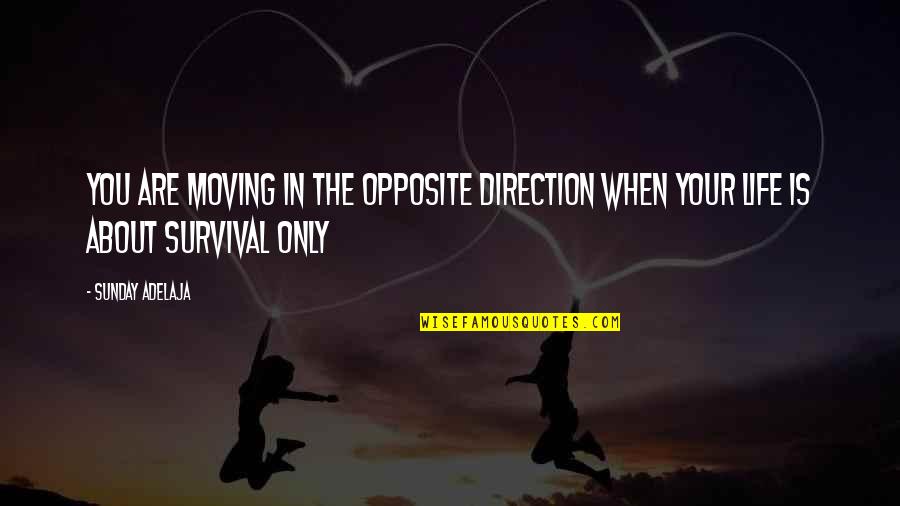 Destiny In Life Quotes By Sunday Adelaja: You are moving in the opposite direction when
