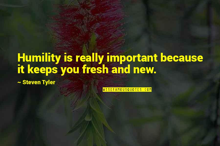 Destroy Rebuild Quotes By Steven Tyler: Humility is really important because it keeps you