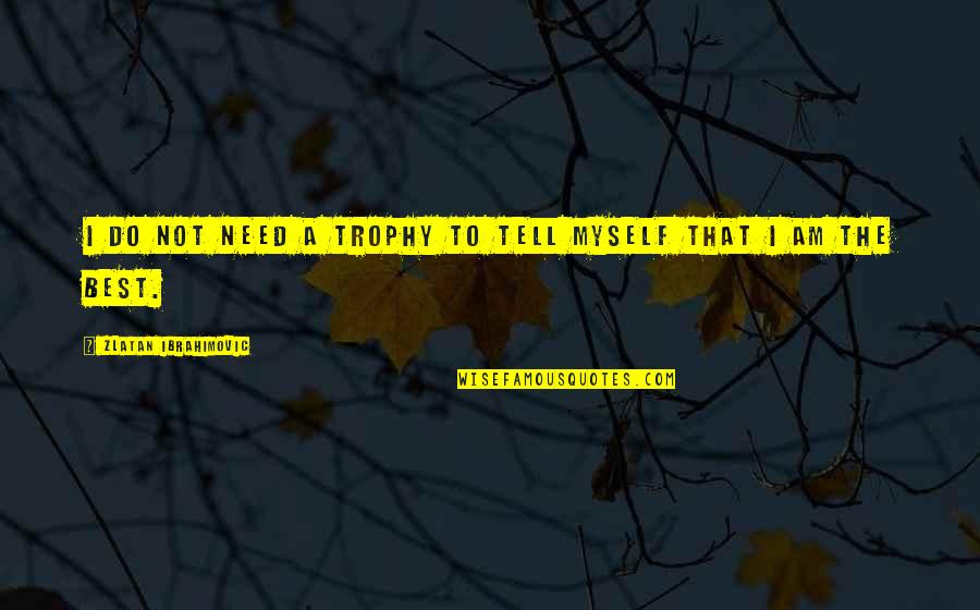 Destroyers End Title Quotes By Zlatan Ibrahimovic: I do not need a trophy to tell