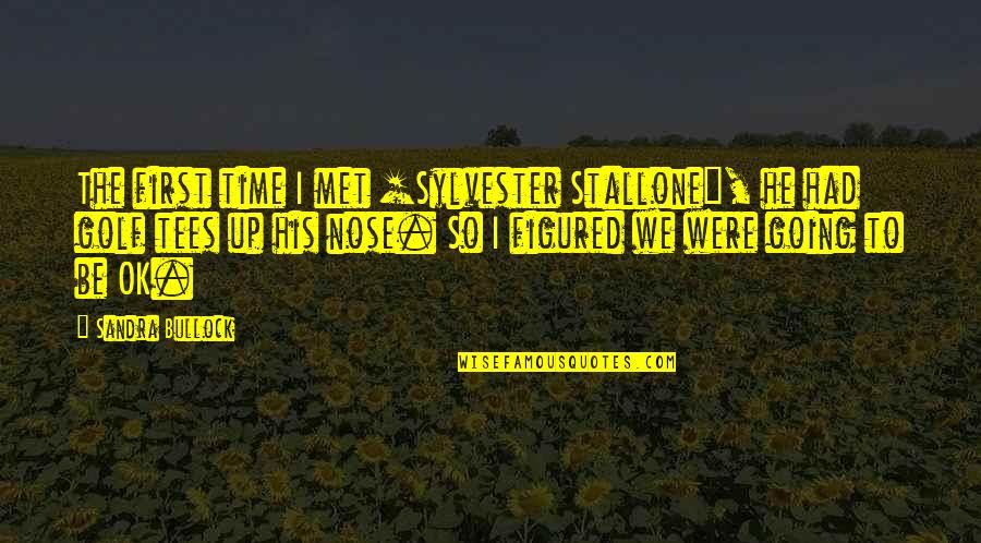 Destruction In Lord Of The Flies Quotes By Sandra Bullock: The first time I met [Sylvester Stallone], he