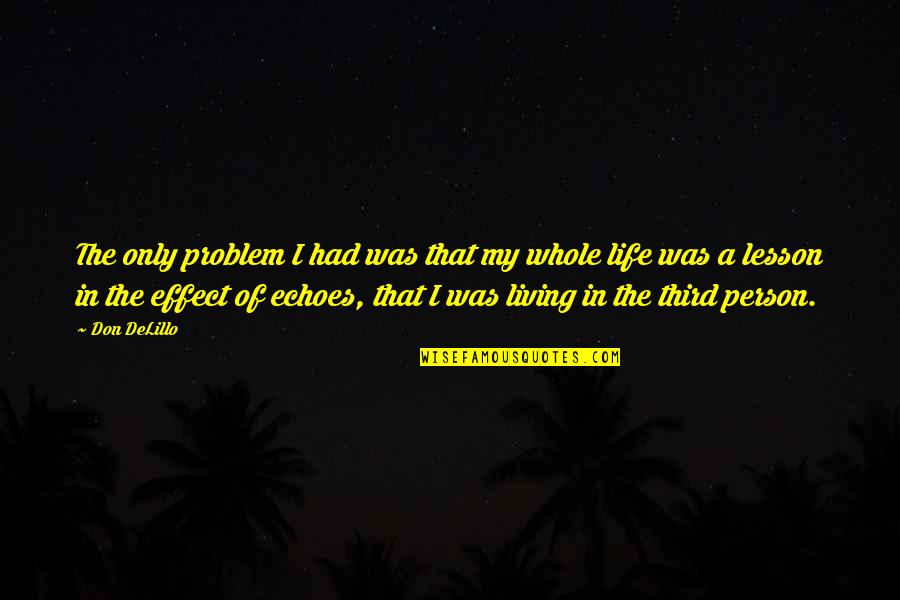 Destructive Power Quotes By Don DeLillo: The only problem I had was that my