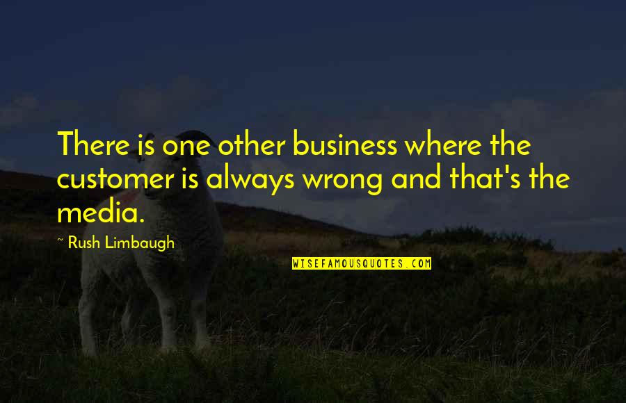Destructively Deadly Quotes By Rush Limbaugh: There is one other business where the customer