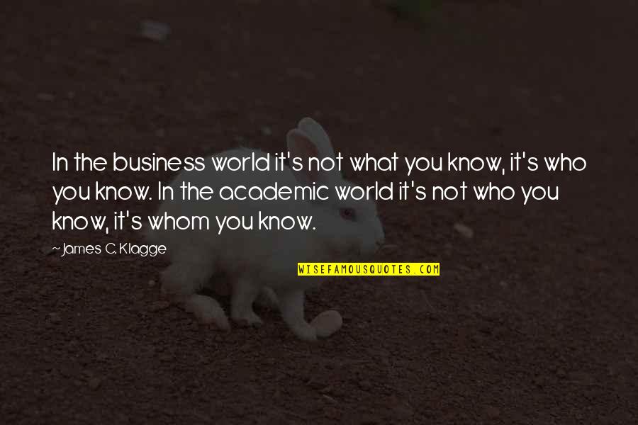 Destrudo The Dead Quotes By James C. Klagge: In the business world it's not what you