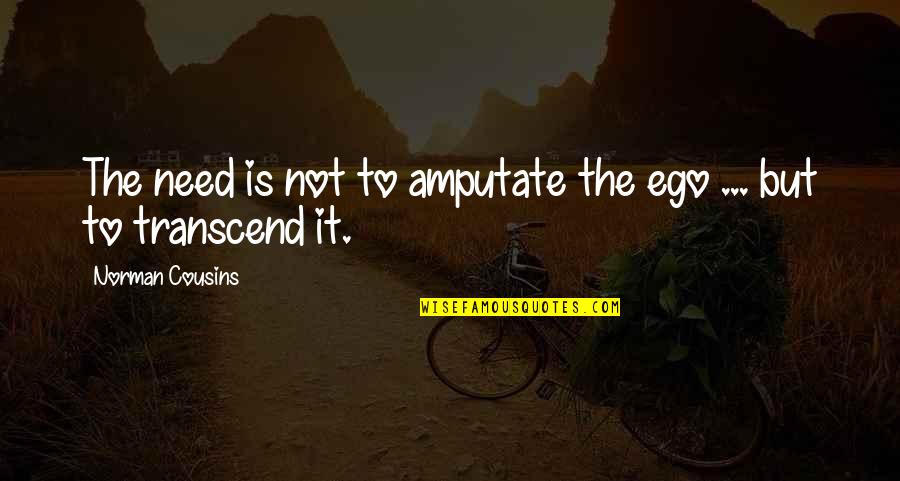 Destrukt V Jelent Se Quotes By Norman Cousins: The need is not to amputate the ego Destrukt V Jelent Se Quotes By Norman Cousins: The need is not to amputate the ego