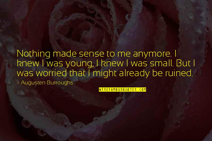 Destwuction Quotes By Augusten Burroughs: Nothing made sense to me anymore. I knew