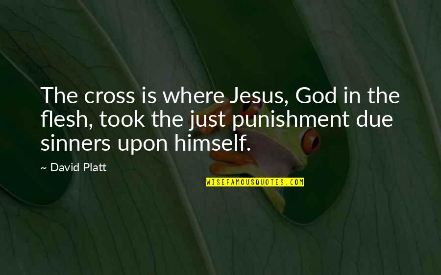 Desultory In A Sentence Quotes By David Platt: The cross is where Jesus, God in the