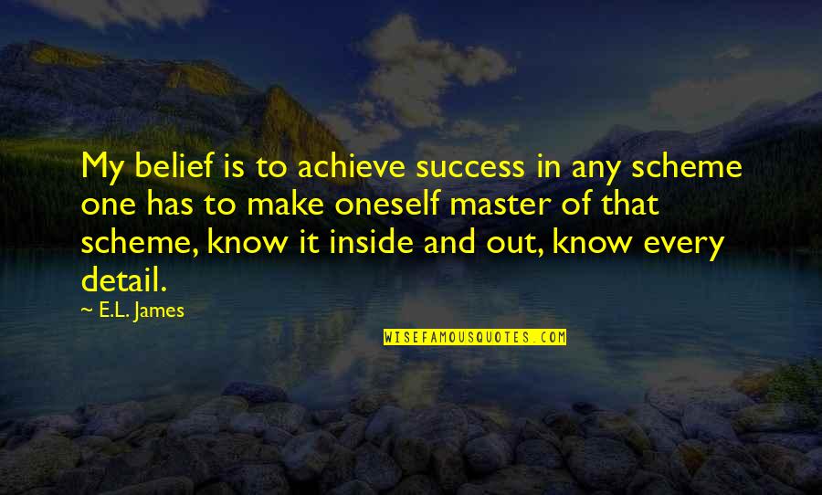 Detail Quotes By E.L. James: My belief is to achieve success in any