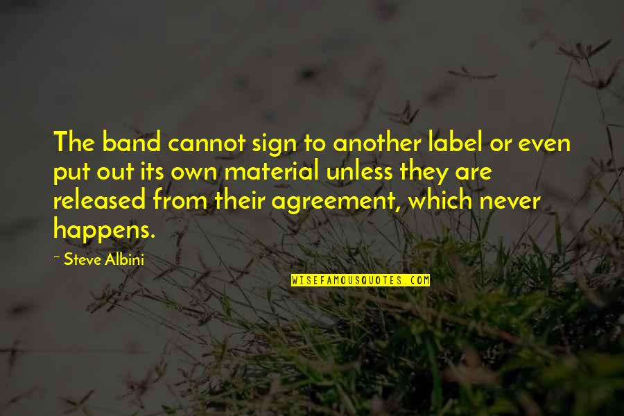 Detainees Released Quotes By Steve Albini: The band cannot sign to another label or