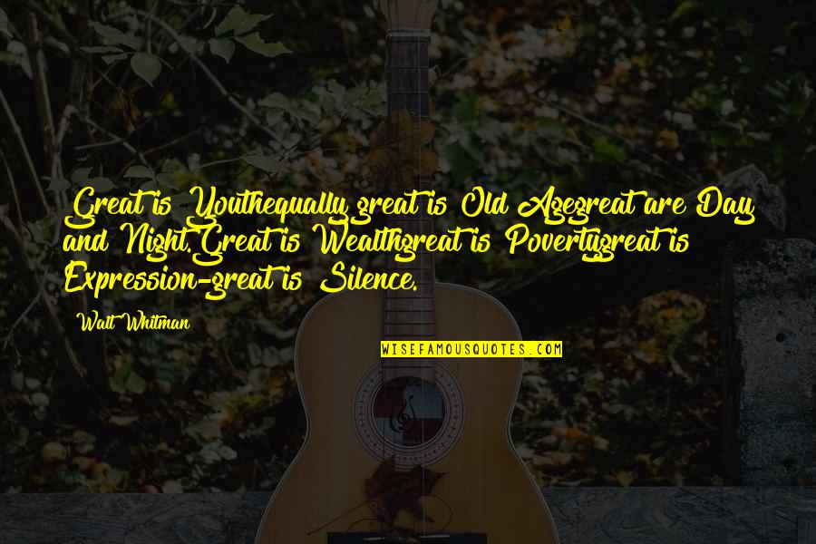 Detallado Significado Quotes By Walt Whitman: Great is Youthequally great is Old Agegreat are