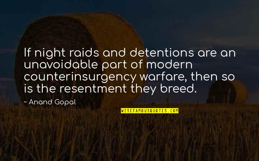 Detentions Quotes By Anand Gopal: If night raids and detentions are an unavoidable