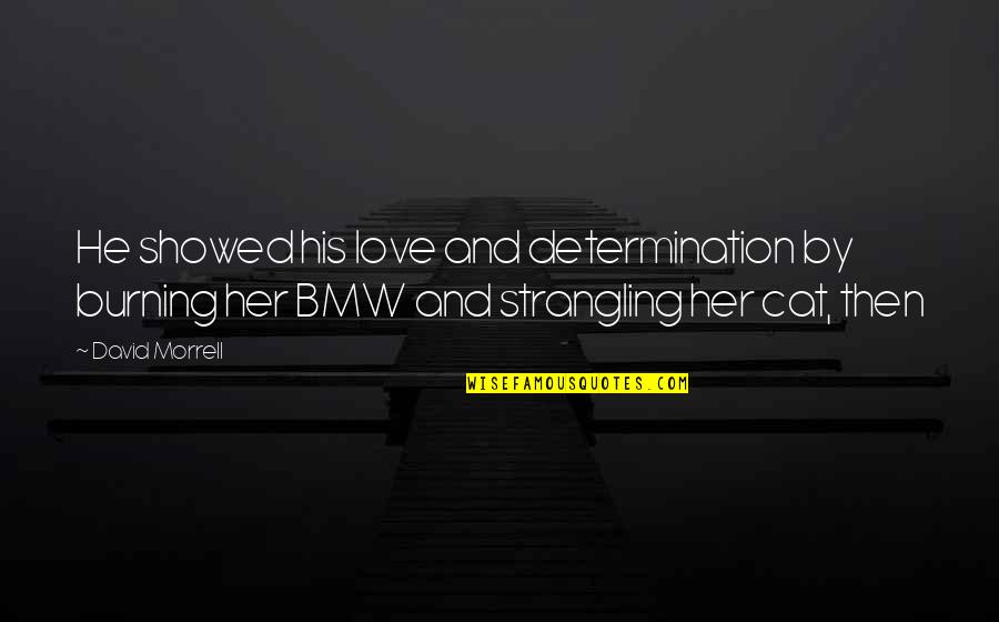 Determination Love Quotes By David Morrell: He showed his love and determination by burning