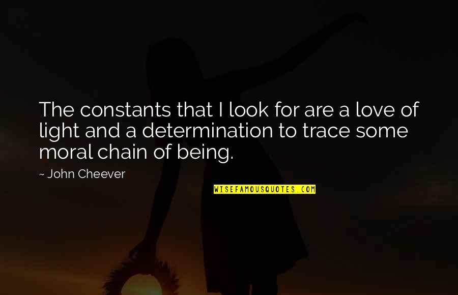 Determination Love Quotes By John Cheever: The constants that I look for are a