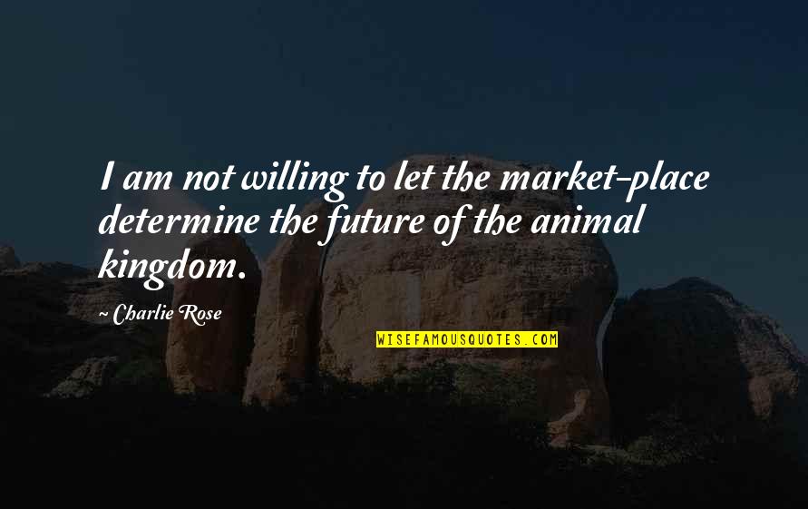 Determine Your Future Quotes By Charlie Rose: I am not willing to let the market-place