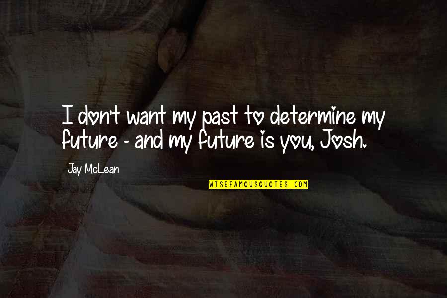 Determine Your Future Quotes By Jay McLean: I don't want my past to determine my
