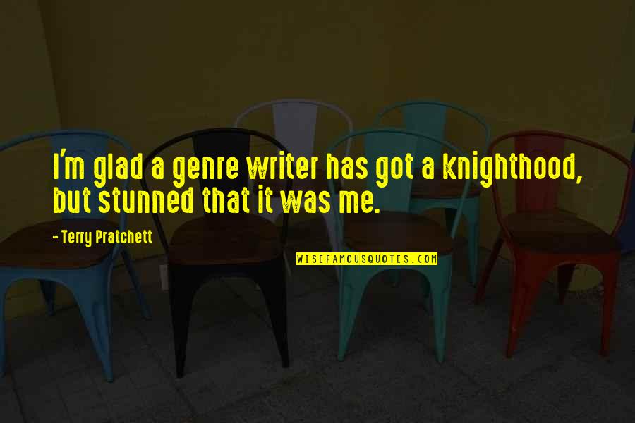 Determinedness Quotes By Terry Pratchett: I'm glad a genre writer has got a
