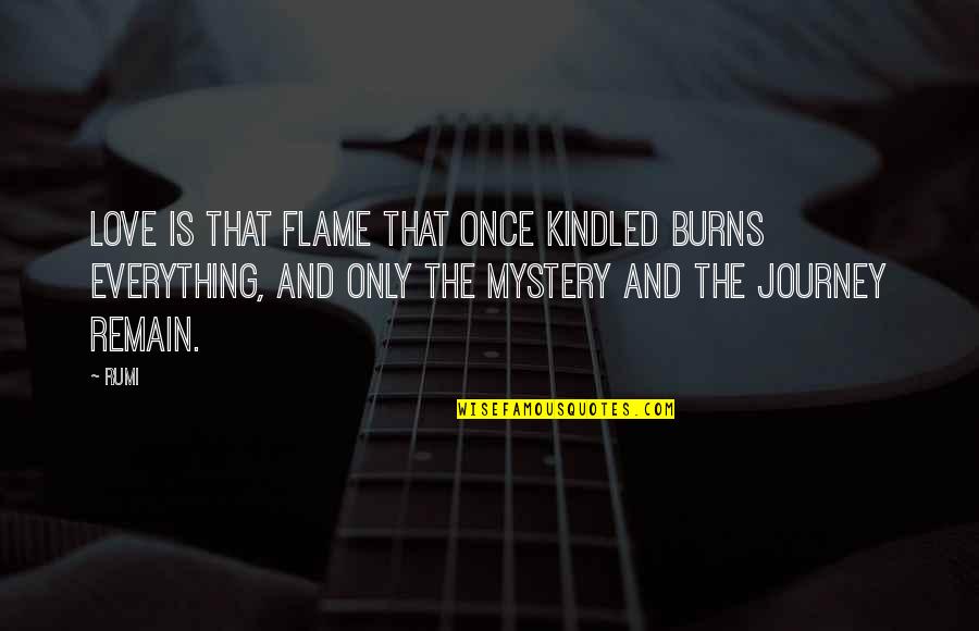 Detjens Quotes By Rumi: Love is that flame that once kindled burns Detjens Quotes By Rumi: Love is that flame that once kindled burns