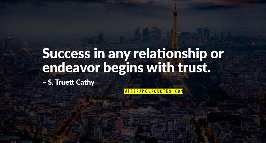 Detmar Meurers Quotes By S. Truett Cathy: Success in any relationship or endeavor begins with Detmar Meurers Quotes By S. Truett Cathy: Success in any relationship or endeavor begins with