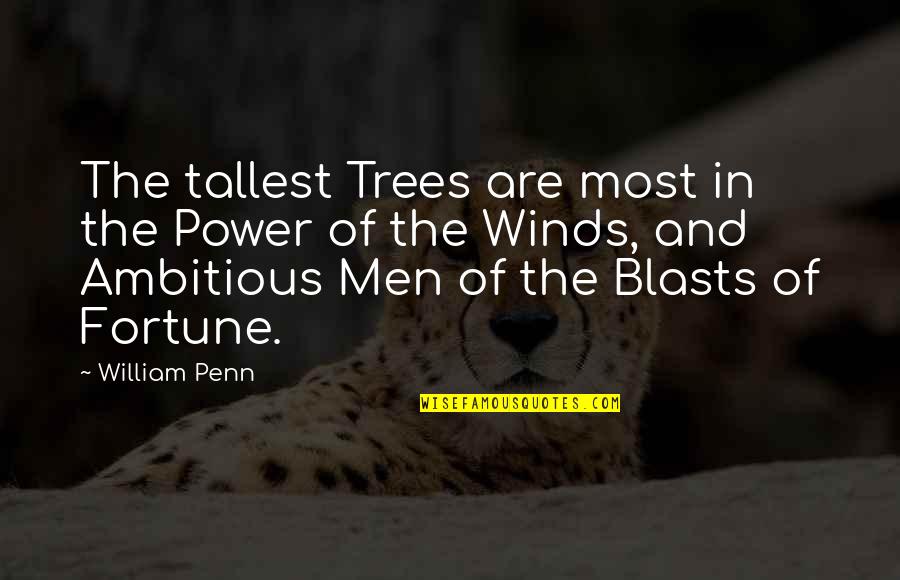 Detonations Quotes By William Penn: The tallest Trees are most in the Power