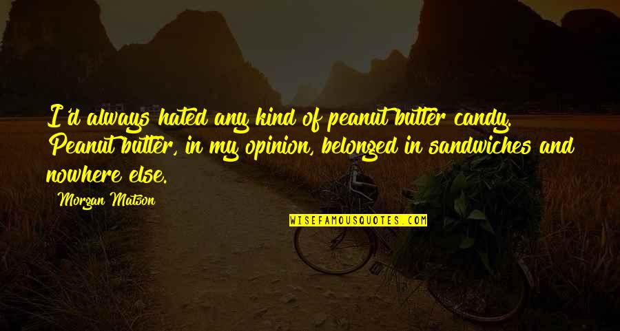 Detour Quotes By Morgan Matson: I'd always hated any kind of peanut butter