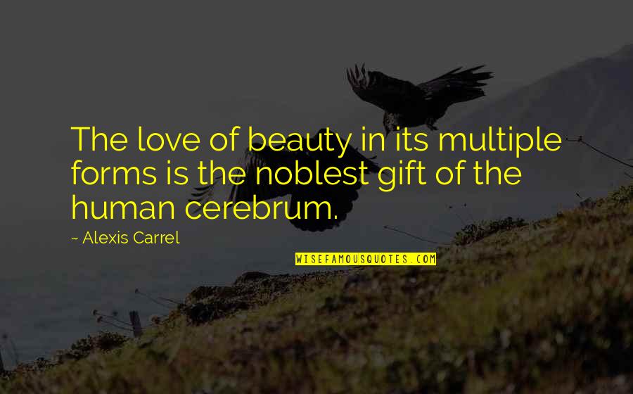 Detoxified Quotes By Alexis Carrel: The love of beauty in its multiple forms