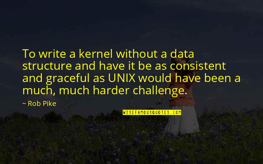 Detroit Women Quotes By Rob Pike: To write a kernel without a data structure