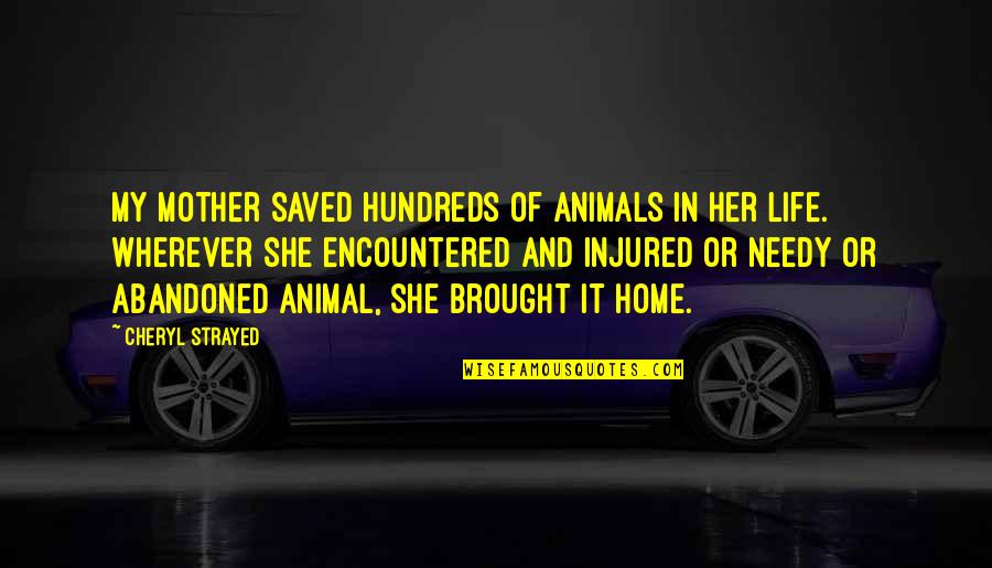 Dettori Ottomarzo Quotes By Cheryl Strayed: My mother saved hundreds of animals in her