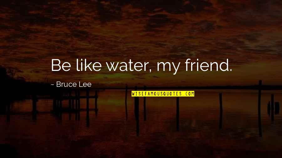 Detwilers Palmetto Quotes By Bruce Lee: Be like water, my friend. Detwilers Palmetto Quotes By Bruce Lee: Be like water, my friend.