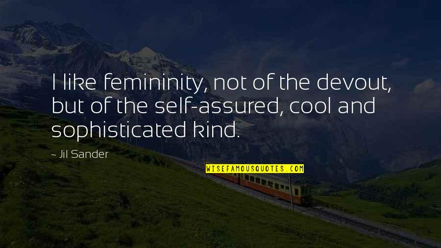 Deugdelijk Quotes By Jil Sander: I like femininity, not of the devout, but Deugdelijk Quotes By Jil Sander: I like femininity, not of the devout, but