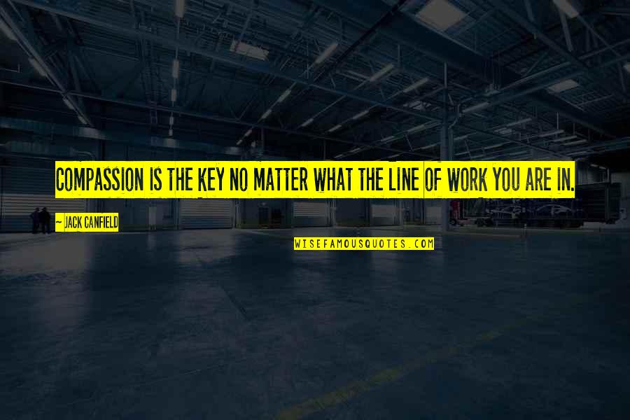 Deus Ex Human Revolution Adam Jensen Quotes By Jack Canfield: Compassion is the key no matter what the