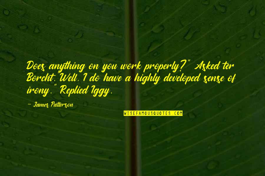 Developed Quotes By James Patterson: Does anything on you work properly?" Asked ter Developed Quotes By James Patterson: Does anything on you work properly?" Asked ter