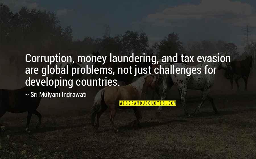 Developing Countries Quotes By Sri Mulyani Indrawati: Corruption, money laundering, and tax evasion are global