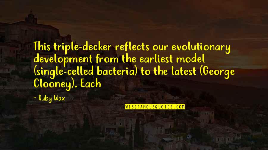 Development Model Quotes By Ruby Wax: This triple-decker reflects our evolutionary development from the Development Model Quotes By Ruby Wax: This triple-decker reflects our evolutionary development from the
