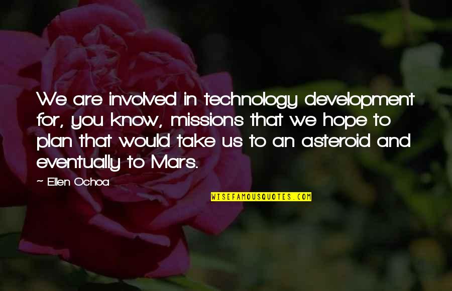 Development Of Technology Quotes By Ellen Ochoa: We are involved in technology development for, you