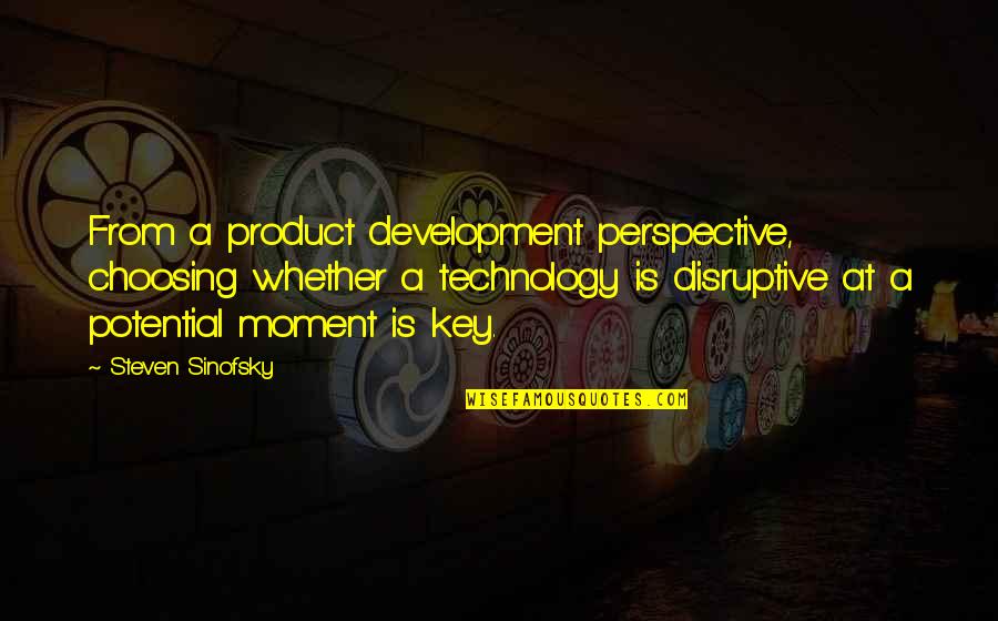 Development Of Technology Quotes By Steven Sinofsky: From a product development perspective, choosing whether a