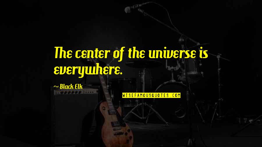 Developmental Psychologist Quotes By Black Elk: The center of the universe is everywhere.