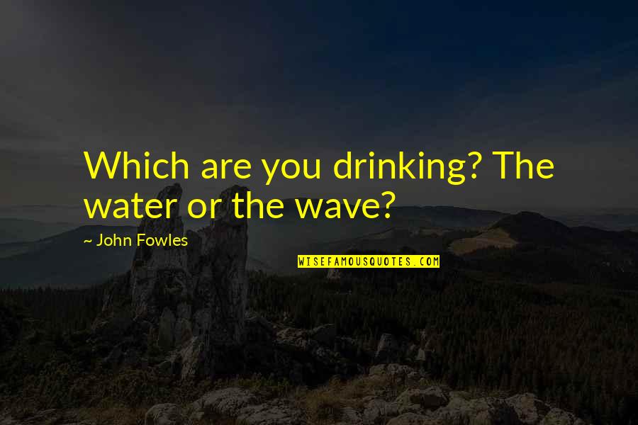 Developpe Dance Quotes By John Fowles: Which are you drinking? The water or the