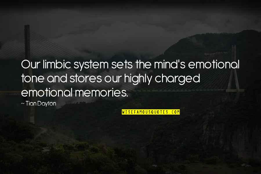 Devers Quotes By Tian Dayton: Our limbic system sets the mind's emotional tone
