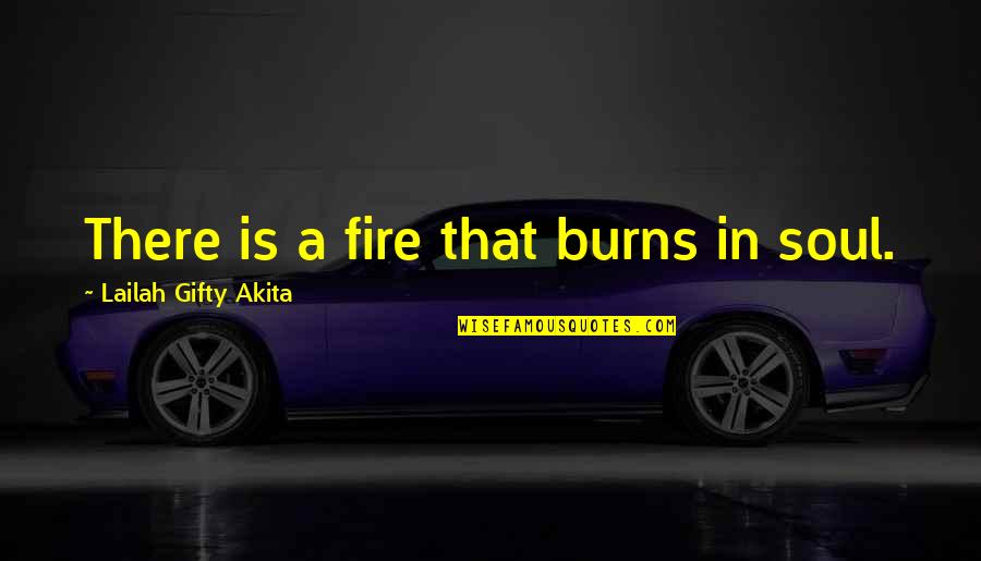 Devic Quotes By Lailah Gifty Akita: There is a fire that burns in soul.