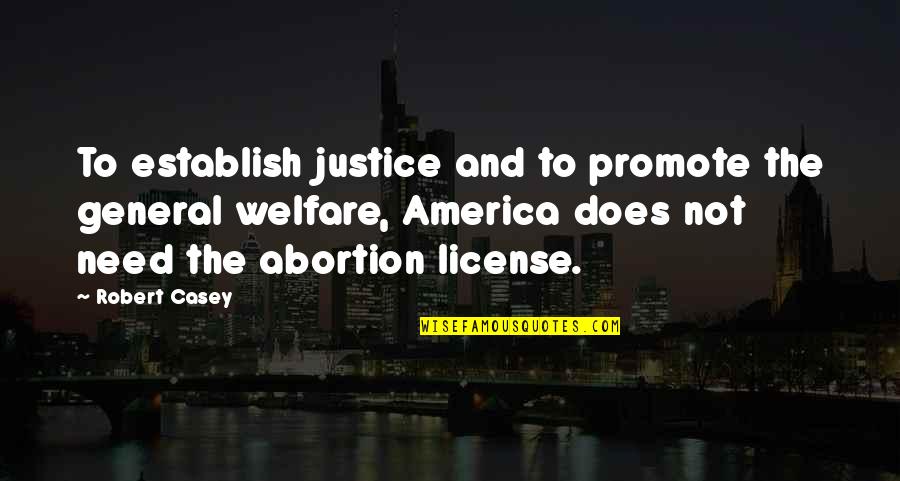 Devido 2020 Quotes By Robert Casey: To establish justice and to promote the general