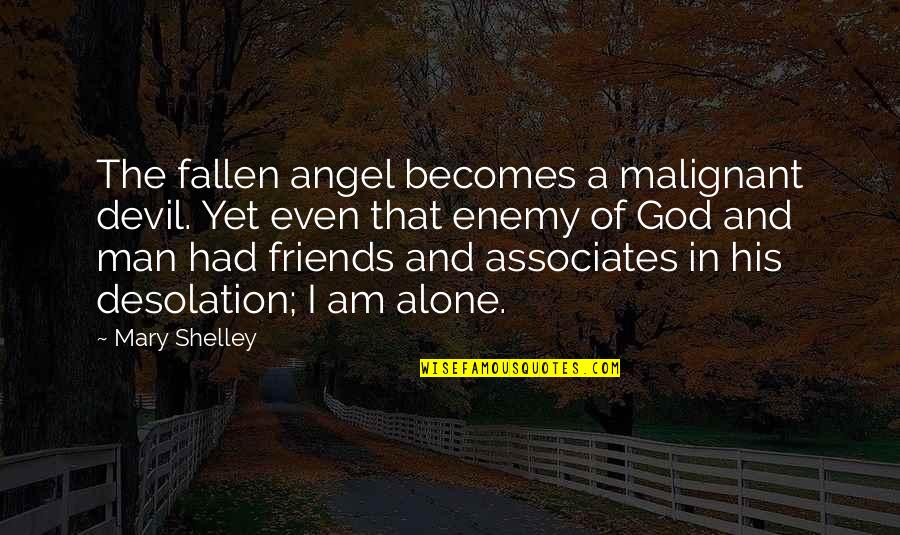 Devil And God Quotes By Mary Shelley: The fallen angel becomes a malignant devil. Yet