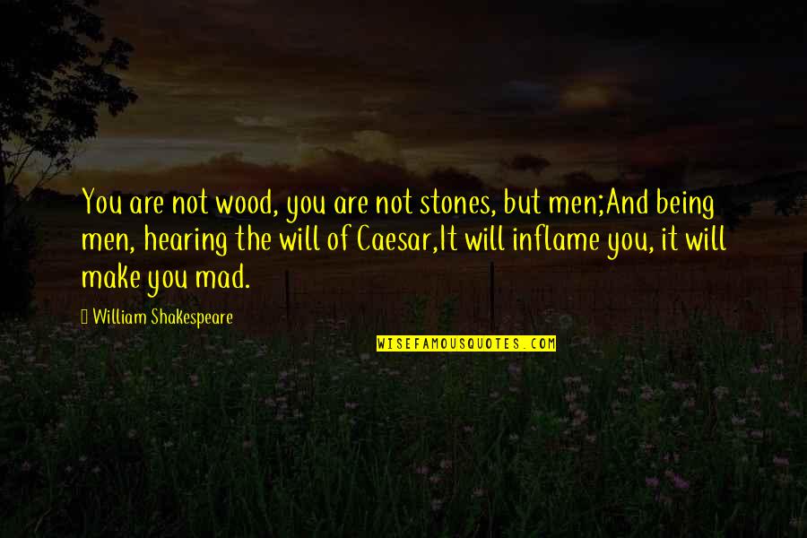 Devil S Village Quotes By William Shakespeare: You are not wood, you are not stones,