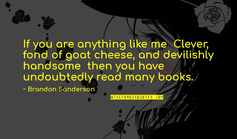 Devilishly Quotes By Brandon Sanderson: If you are anything like me Clever, fond