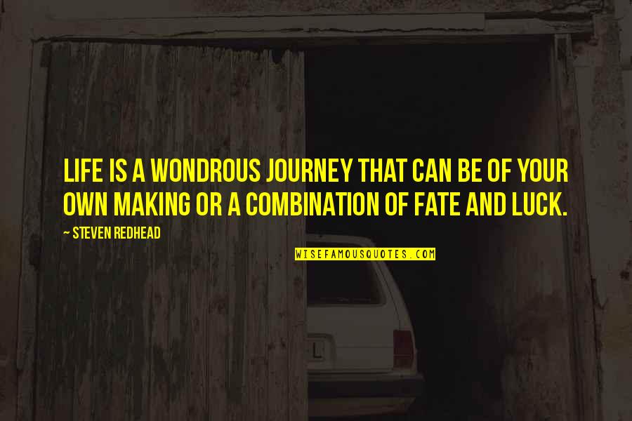 Devinsky Nyu Quotes By Steven Redhead: Life is a wondrous journey that can be