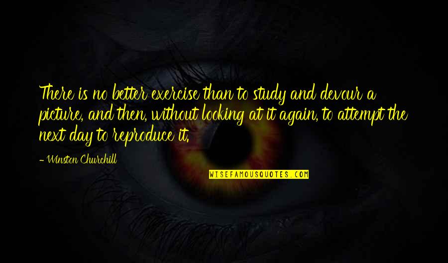 Devour Quotes By Winston Churchill: There is no better exercise than to study