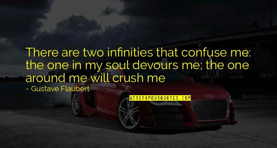 Devours Quotes By Gustave Flaubert: There are two infinities that confuse me: the
