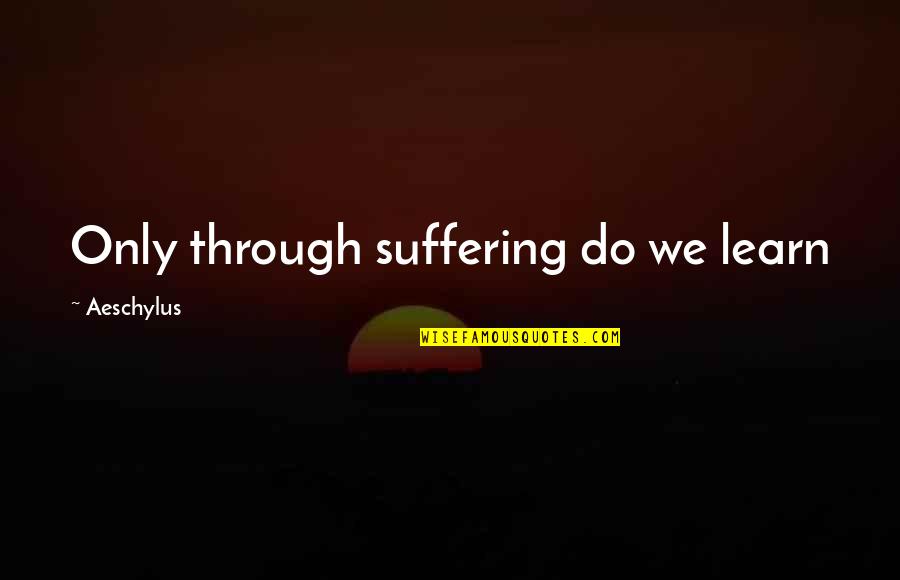 Devrimleri Quotes By Aeschylus: Only through suffering do we learn Devrimleri Quotes By Aeschylus: Only through suffering do we learn
